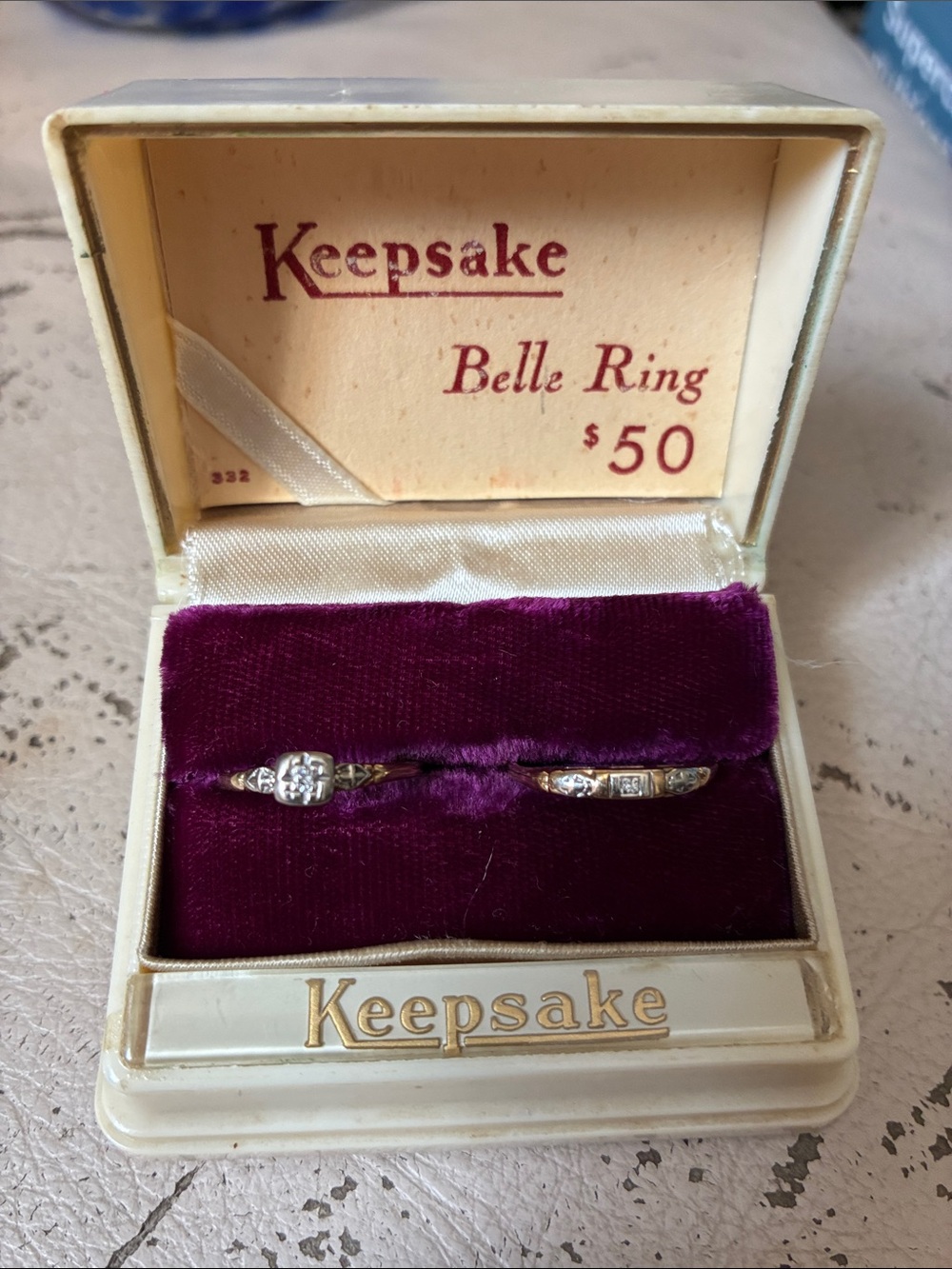 KEEPSAKE the Label Silver Tone Diamond Accent Belle Ring Set